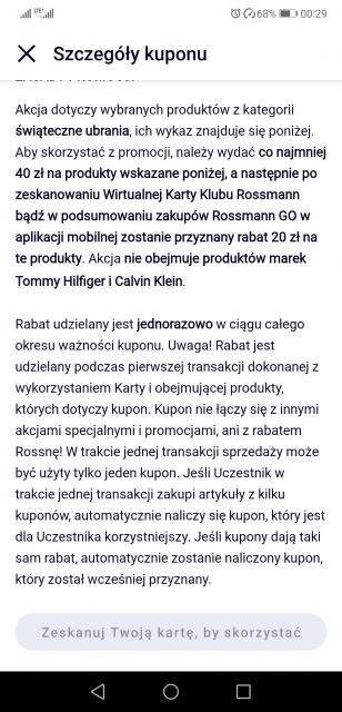 Kalendarz adwentowy Rossmann - aplikacja