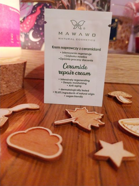 Mawawo Natural Cosmetics Krem do twarzy, Z ceramidami, Naprawczy