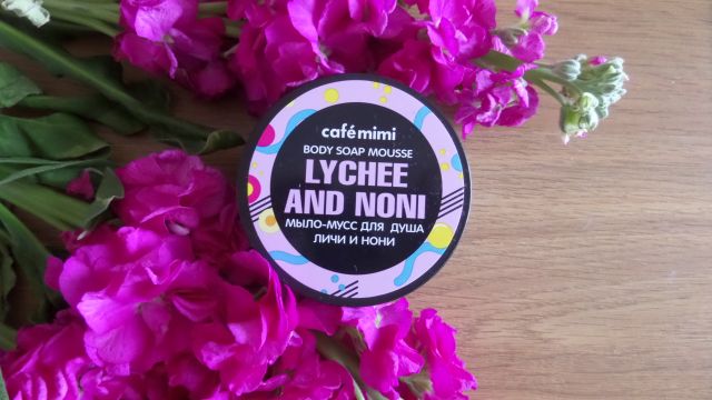 Café MIMI Mydło-mus pod prysznic, Liczi i Noni