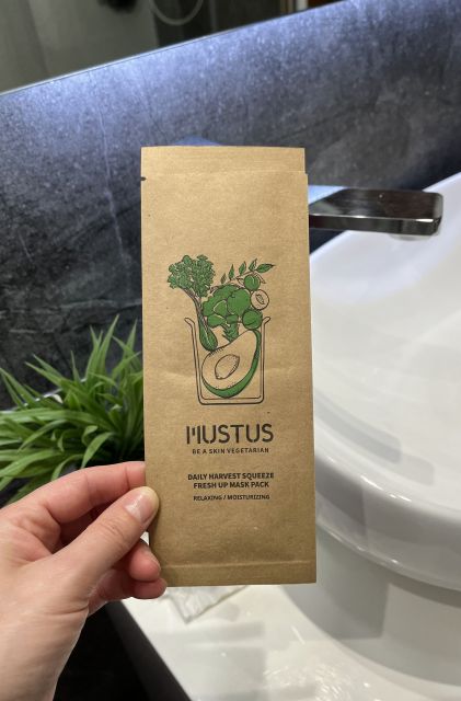 mustus Maska do twarzy w płacie, Daily Harvest Squeeze, Fresh Up Mask