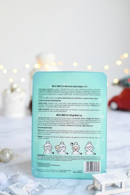 Muju Maska do twarzy w płacie, XMAS, Elf, Ujędrniająca