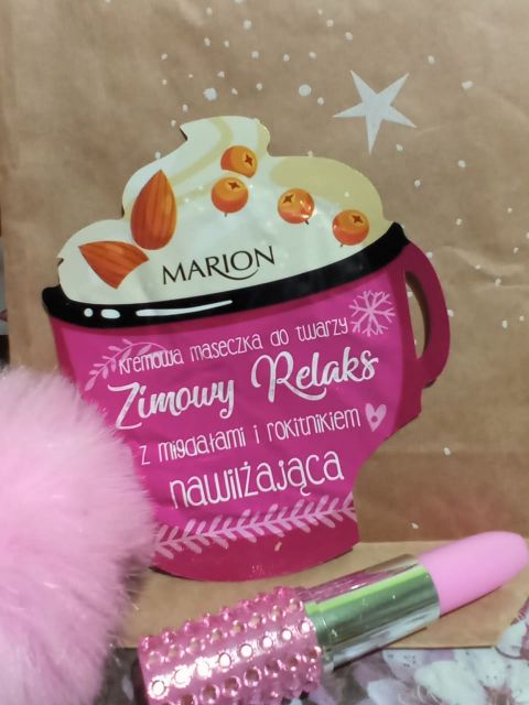Marion Zimowy Relaks, Maseczka do twarzy, Kremowa, Nawilżającą, Z migdałami i rokitnikiem