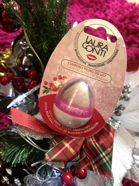 Cukrowy peeling do ust, Z żurawinowymi drobinkami