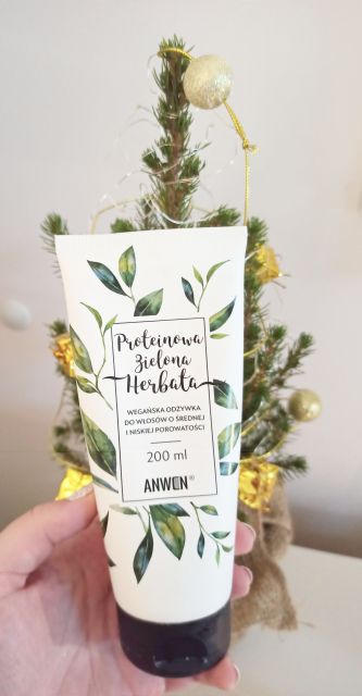 Anwen Odżywka do włosów o średniej porowatości, Proteinowa zielona herbata