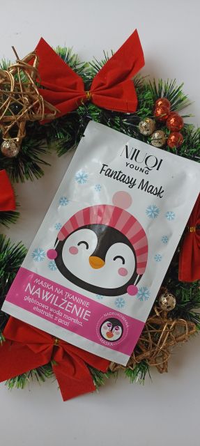 NIUQI Young, Fantasy Mask, Maska do twarzy na tkaninie, Nawilżenie, Pingwin