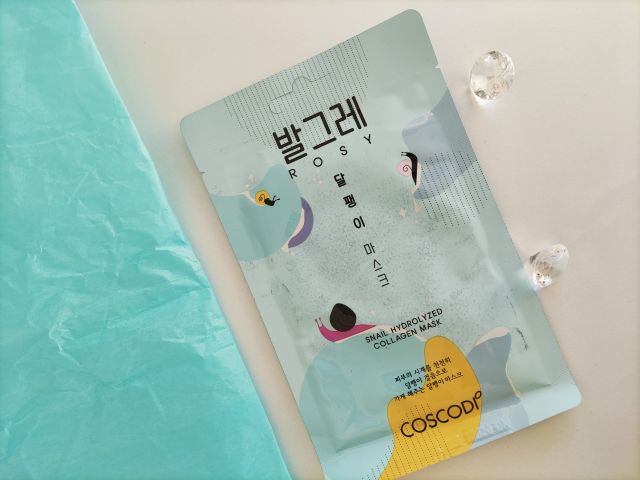 Coscodi Maska do twarzy w płacie, Rosy, Snail, Collagen