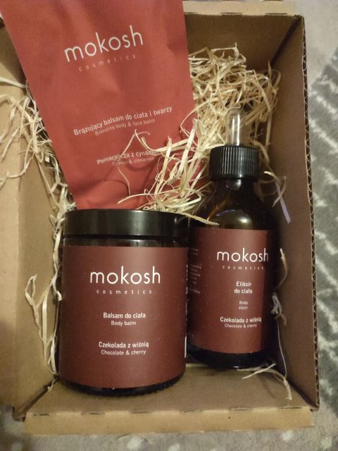 Zestaw kosmetyków Mokosh Brownie z wiśniami