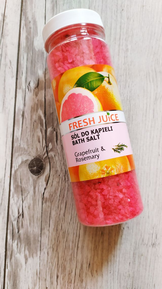 Fresh Juice Sól do kąpieli, Grapefruit & Rosemary