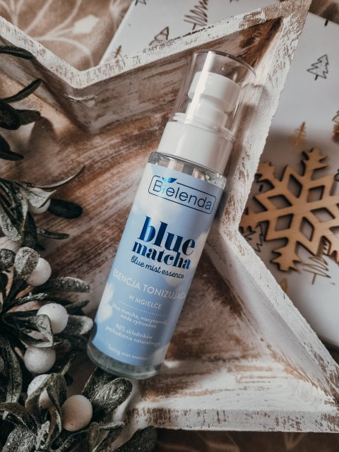 Bielenda Blue Matcha, Esencja tonizująca w mgiełce do twarzy, Blue Matcha, niacynamid, woda cytrusowa