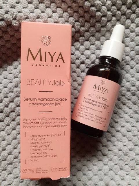 Miya Cosmetics Beauty lab, Serum do twarzy, Wzmacniające, Z fitokolagenem