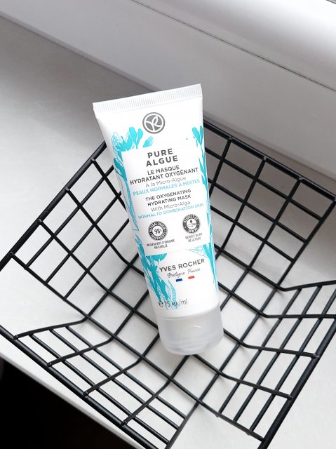 Yves Rocher Pure Algue, Maseczka do twarzy, Nawilżająco-dotleniająca
