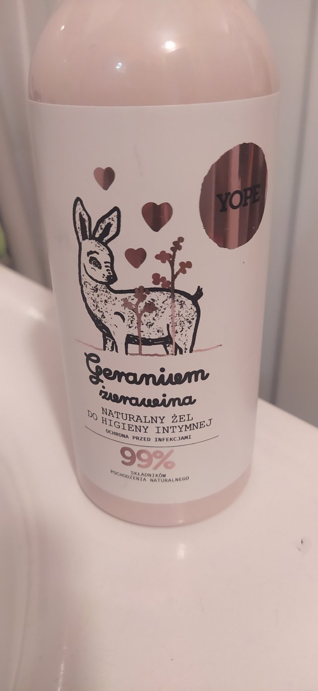 YOPE Żel do higieny intymnej, Naturalny, Geranium i żurawina
