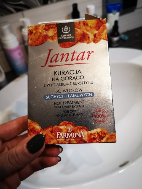 Farmona Jantar, Kuracja do włosów na gorąco, Z wyciągiem z bursztynu, Do włosów suchych i łamliwych