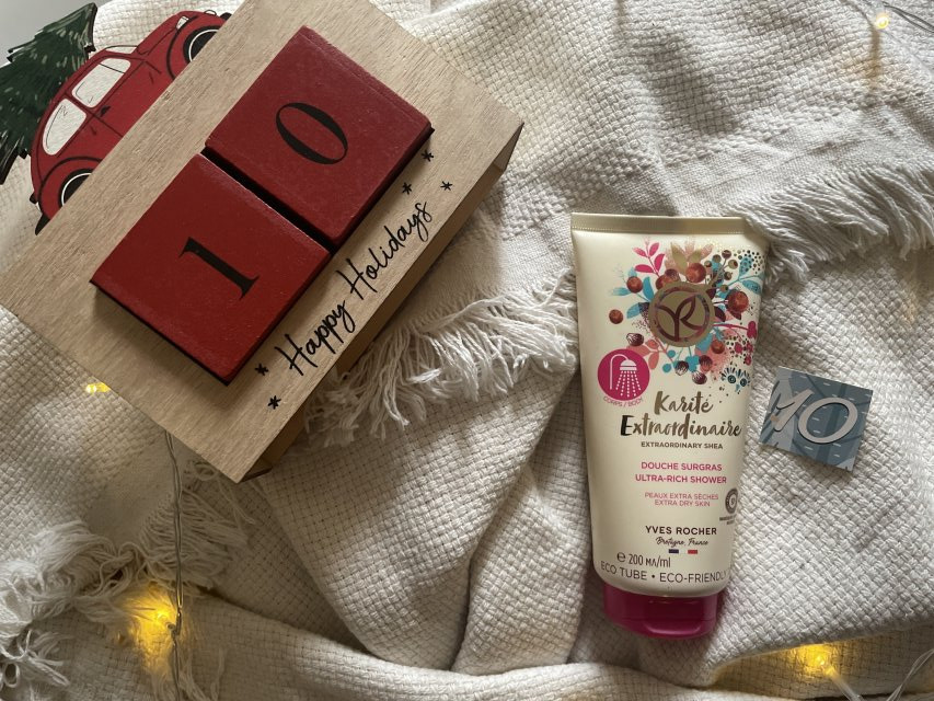 Kalendarz adwentowy Yves Rocher Żel pod prysznic, Kremowy, Karite Extraordinaire