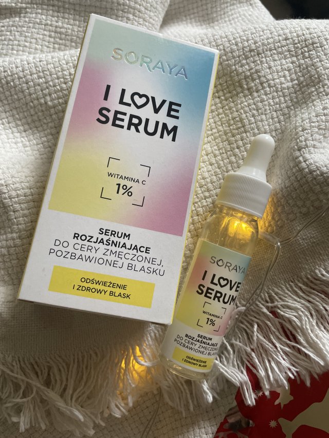 Soraya I Love Serum, Serum do twarzy, Rozjaśniające, 1% witamina C, Do cery zmęczonej i pozbawionej blasku