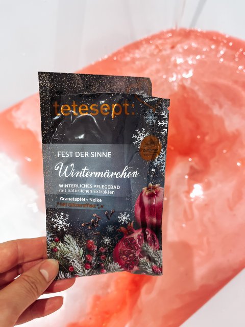 Tetesept Sól do kąpieli, Wintermarchen, Granat, goździki