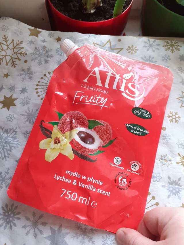 Attis Fruity, Mydło w płynie, Lychee & Vanilla
