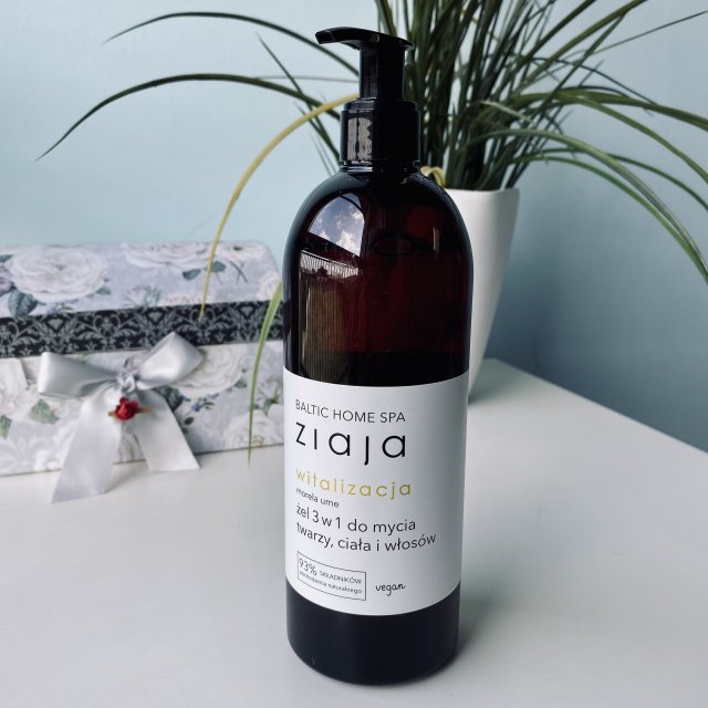 Ziaja Baltic Home Spa, Witalizacja, Żel do mycia twarzy, ciała i włosów, 3w1, Morela ume