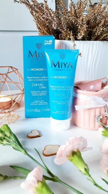 Miya Cosmetics myWONDERbalm, Call Me Later, Krem do twarzy, Regenerująco-odżywczy, Masło shea, olejek jojoba, witamina e, prowitamina B5