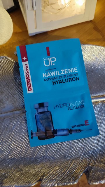 Skin UP Dermo Series +, Maseczka do twarzy, Hyaluron, Nawilżenie, Aktywne dotlenienie, Hydro algi i glicerol