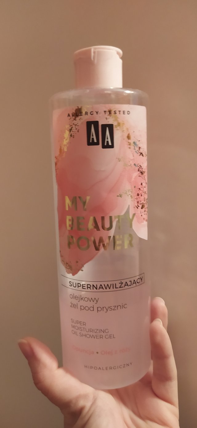 AA My Beauty Power, Żel pod prysznic, Olejkowy, Super nawilżający, Opuncja, Olej z róży