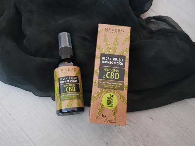 Revers Cosmetics Serum do włosów, Regenerujące, Z naturalnym olejem konopnym z CBD