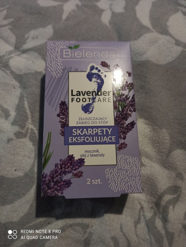 Bielenda Lavender foot Care, Zabieg do stóp, Złuszczający, Skarpety eksfoliujące