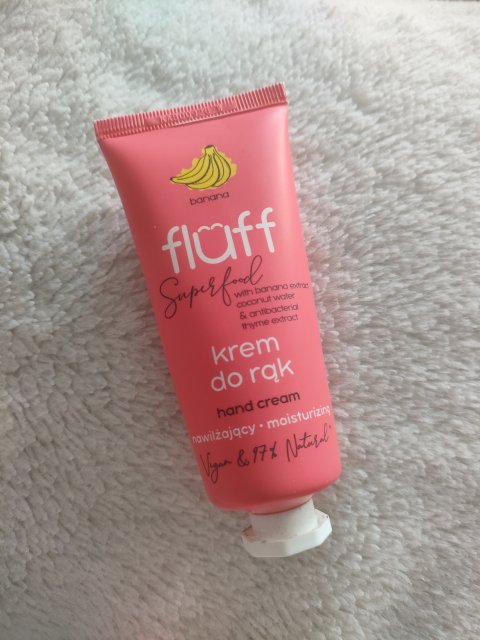Fluff Superfood, Krem do rąk, Antybakteryjny i nawilżający, Banan