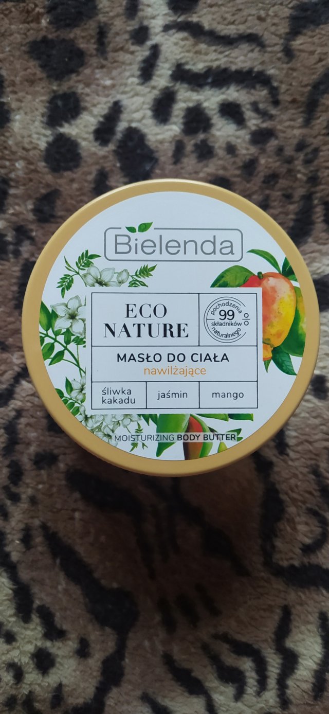 Bielenda Eco Nature, Masło do ciała, Nawilżające, Śliwka kakadu, jaśmin, mango