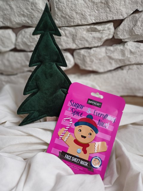 sence beauty Maseczka do twarzy w płacie, Sugar & Spice & Everything Nice!, Pan Ciastek