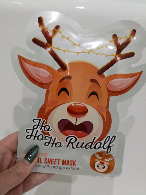 Maxbrands Marketing B.V. Facial Sheet Mask, Maseczka do twarzy w płacie, Ho Ho Ho Rudolf, Relaksująca