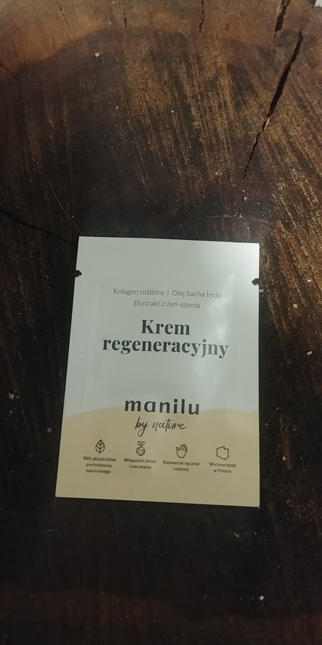 manilu Krem do twarzy, Regeneracyjny, Kolagen roślinny, olej Sacha Inchi i ekstrakt z żeń-szenia