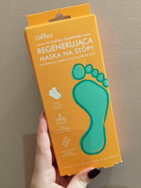 L'biotica Maska do stóp, Regenerująca, Regeneruje i nawilża