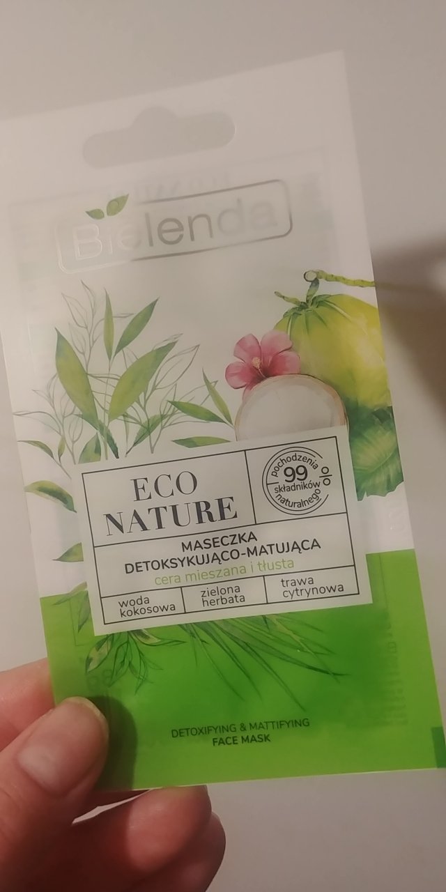 Bielenda Eco Nature, Maseczka do twarzy, Detoksykująco-Matująca 