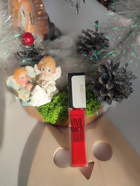 Maybelline Vivid Matte Liquid, Błyszczyk do ust, Matowy, nr 35 Rebel Red