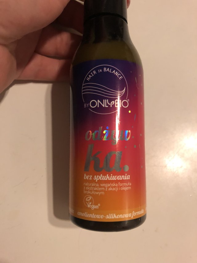 OnlyBio Hair Balance, Odżywka do włosów, Bez spłukiwania, Ekstrakt z akacji i olej brolułowy