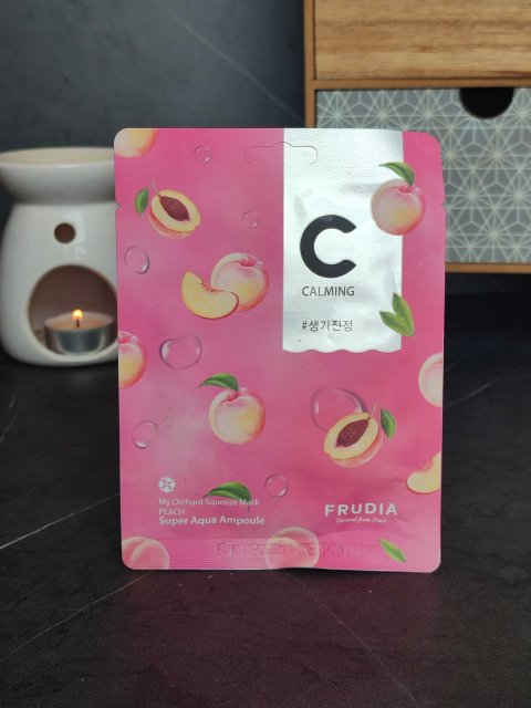 Frudia Maska do twarzy w płacie, My Orchard Squeeze Mask, Peach, Super Aqua Ampoule, Calming