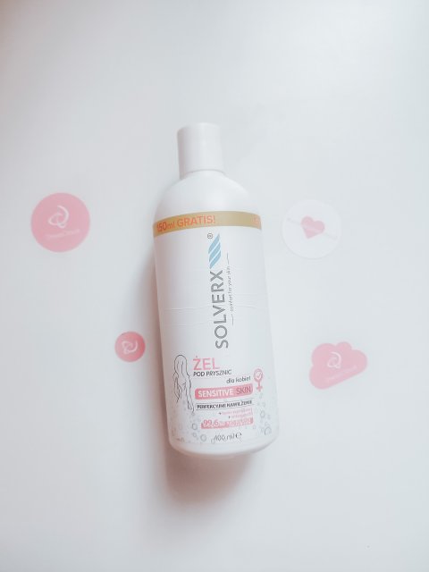 Solverx Żel pod prysznic, Sensitive Skin, Dla kobiet, Łagodzenie i odżywienie