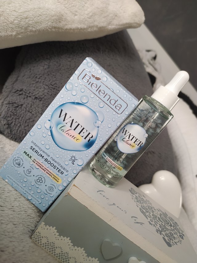 Bielenda Water Balance, Serum-Booster do twarzy, Intensywnie nawilżające, Na dzień i na noc