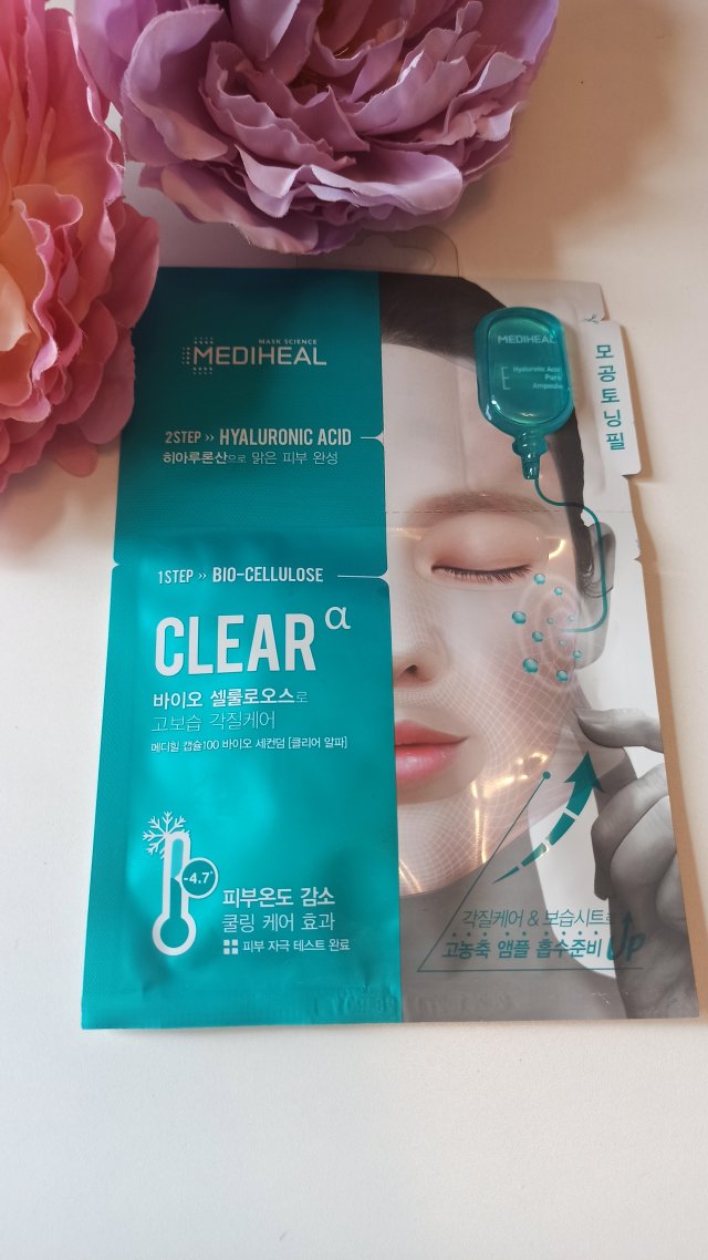 Mediheal Clear, Maska do twarzy w płacie, Capsule 100, Nawilżająca, 2-etapowa, Z kwasem hialuronowym