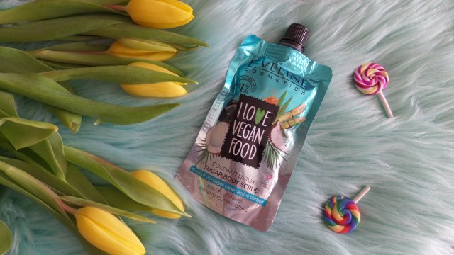 Eveline I Love Vegan Food, Peeling do ciała, Cukrowy, coconut detox.