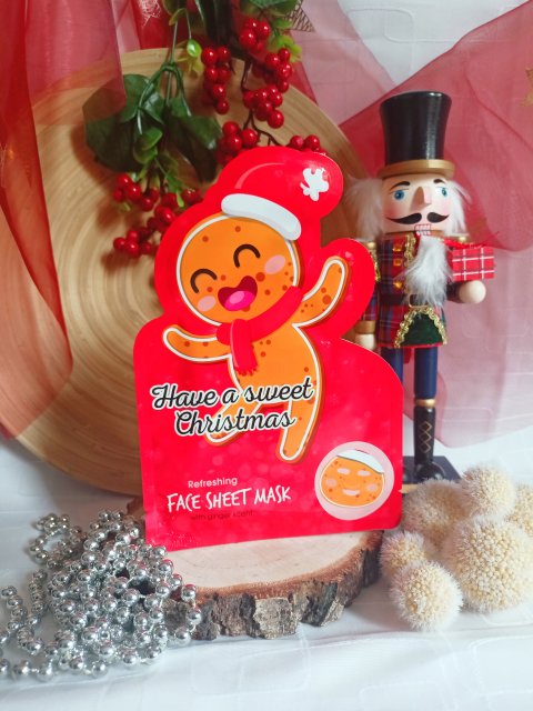 Maxbrands Marketing B.V. Face Sheet Mask, Maseczka do twarzy w płacie, Have A Sweet Christmas, Odświeżająca, Imbir