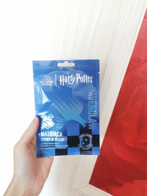 Aura Distribution Maska do twarzy w płacie, Wizarding World, Harry Potter, Matująca, Z błękitnymi drobinkami, Ravenclaw 