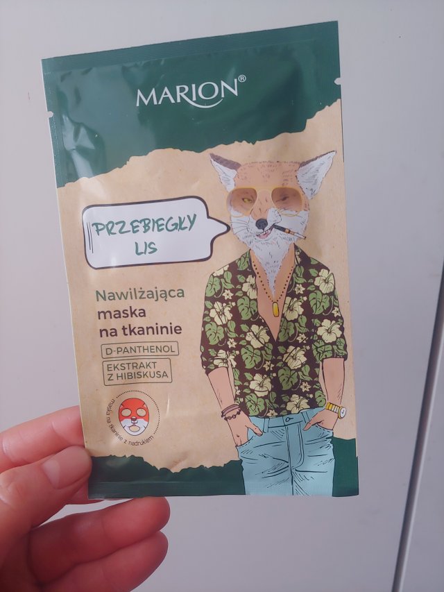 Maseczka w plachcie z nadrukiem