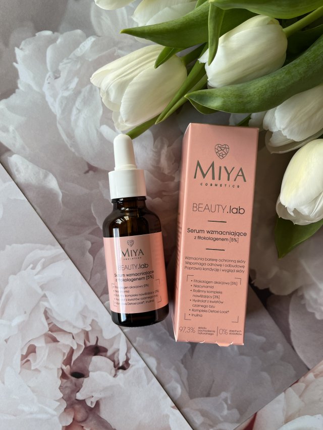 Miya Cosmetics Beauty lab, Serum do twarzy, Wzmacniające, Z fitokolagenem