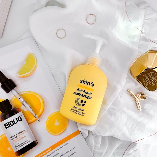 SKIN 79 Odżywka do włosów, Hair Repair Superfood, Dla cienkich i rzadkich włosów, Treatment Banana & Black Been