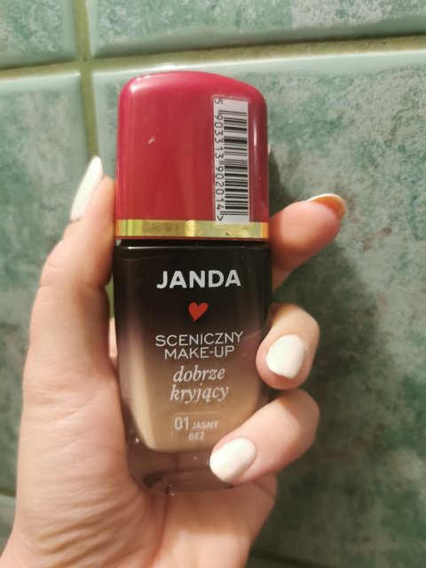 Janda Podkład do twarzy, Sceniczny Make-up, Dobrze kryjący, nr 01 Jasny beż