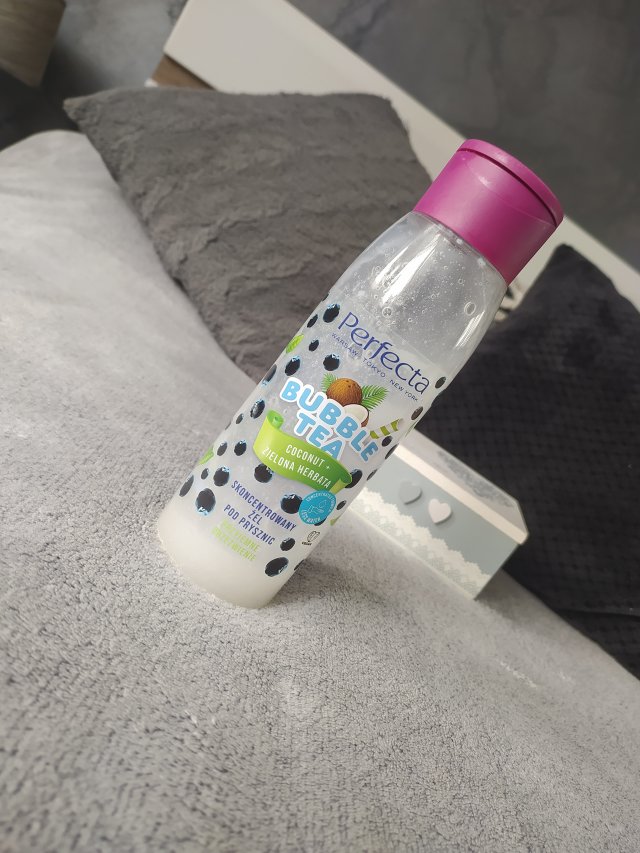 Perfecta Bubble Tea, Żel pod prysznic, Skoncentrowany, Coconut + Zielona Herbata