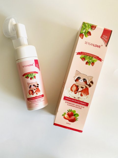 Sersanlove Pianka do mycia twarzy, Strawberry Amino Acid Cleanser Mousse
