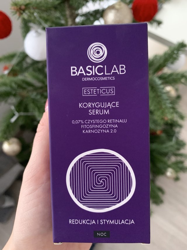 BasicLab Serum do twarzy, Korygujące, Esteticus, Z retinalem 0,07%, Redukcja i stymulacja